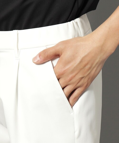 adabat（アダバット）の「【新レーベル ADABAT NAVY】UVカット/接触冷感 ストレッチツイルハーフパンツ（その他パンツ・メンズ・ホワイト/ネイビー・50/48/46）」の5枚目の写真