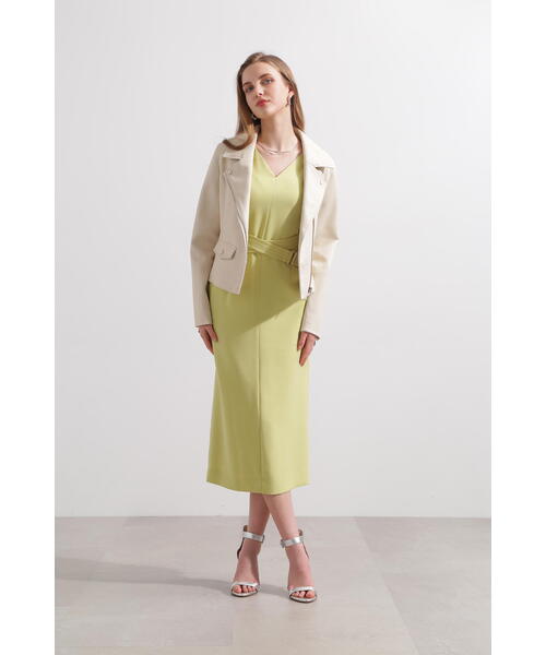 PINKY&DIANNE（ピンキーアンドダイアン）の「◆ウエストクロスオックスワンピース（ワンピース・レディース・ネイビー/ベージュ/イエロー・38/36）」の10枚目の写真