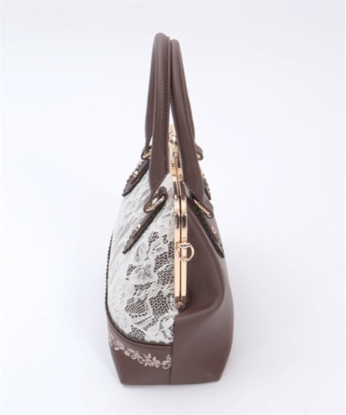 axes femme（アクシーズファム）の「レース重ねがま口ボストン（ボストンバッグ・レディース・ブラック/ピンク/ダークブラウン・FREE）」の19枚目の写真