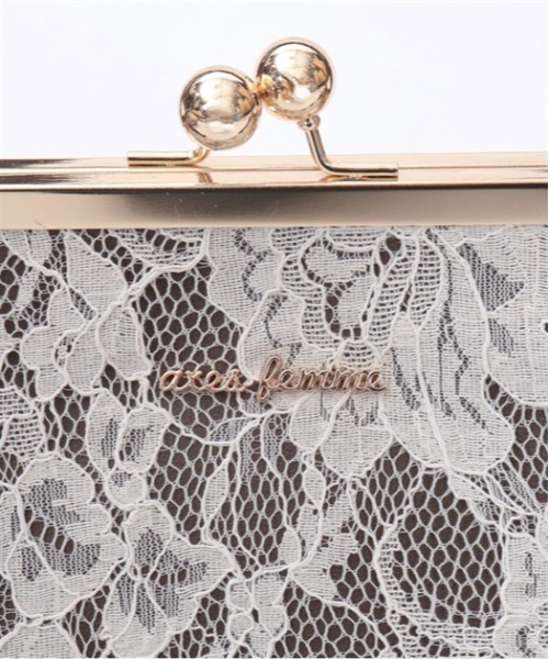 axes femme（アクシーズファム）の「レース重ねがま口ボストン（ボストンバッグ・レディース・ブラック/ピンク/ダークブラウン・FREE）」の14枚目の写真