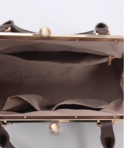 axes femme（アクシーズファム）の「レース重ねがま口ボストン（ボストンバッグ・レディース・ブラック/ピンク/ダークブラウン・FREE）」の12枚目の写真