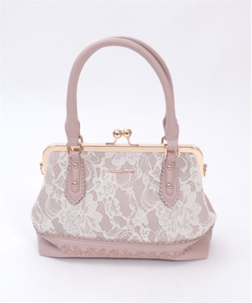 axes femme（アクシーズファム）の「レース重ねがま口ボストン（ボストンバッグ・レディース・ブラック/ピンク/ダークブラウン・FREE）」の13枚目の写真