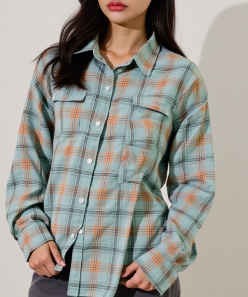 paravion（パラビオン）の「チェックシャツ（Tシャツ/カットソー・レディース・ブルー/ホワイト/ピンク・FREE）」の9枚目の写真