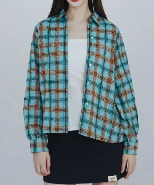 paravion（パラビオン）の「チェックシャツ（Tシャツ/カットソー・レディース・ブルー/ホワイト/ピンク・FREE）」の6枚目の写真