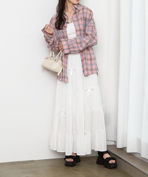 paravion（パラビオン）の「チェックシャツ（Tシャツ/カットソー・レディース・ブルー/ホワイト/ピンク・FREE）」の17枚目の写真