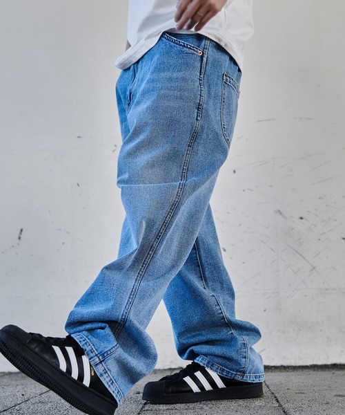 JEMORGAN(ジェーイーモーガン)の「『JEMORGAN LONG JOHNS/ジェーイーモーガンロングジョーンズ』wide painter denim PT【+】(デニムパンツ・メンズ・グレー/ブルー・M/L/XL)」の2枚目の写真