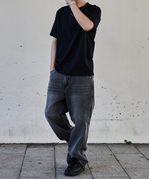 JEMORGAN(ジェーイーモーガン)の「『JEMORGAN LONG JOHNS/ジェーイーモーガンロングジョーンズ』wide painter denim PT【+】(デニムパンツ・メンズ・グレー/ブルー・M/L/XL)」の4枚目の写真