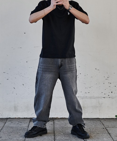 JEMORGAN(ジェーイーモーガン)の「『JEMORGAN LONG JOHNS/ジェーイーモーガンロングジョーンズ』wide painter denim PT【+】(デニムパンツ・メンズ・グレー/ブルー・M/L/XL)」の5枚目の写真