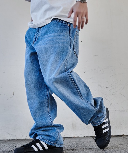 JEMORGAN(ジェーイーモーガン)の「『JEMORGAN LONG JOHNS/ジェーイーモーガンロングジョーンズ』wide painter denim PT【+】(デニムパンツ・メンズ・グレー/ブルー・M/L/XL)」の9枚目の写真