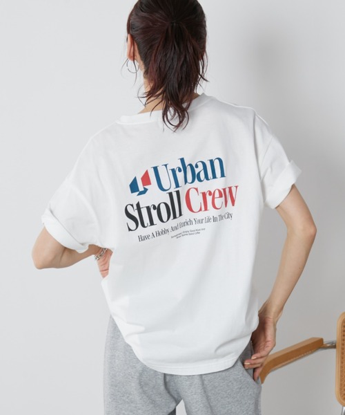 Auntie Rosa Holiday(アンティローザホリデー)の「URBANロゴルーズTEE(Tシャツ/カットソー・レディース・ネイビー/アイボリー・FREE)」の6枚目の写真