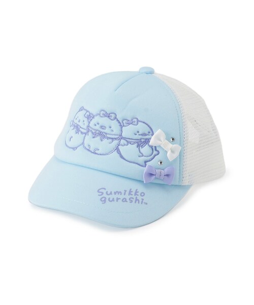 SHOO・LA・RUE（シューラルー）の「【すみっコぐらし】リボンメッシュCAP（キャップ・キッズ・サックスブルー/パープル系1・99）」の3枚目の写真