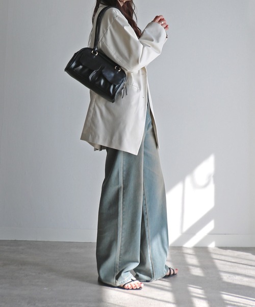 COURO(コウロ)の「ダブルフラップポケットスクエアハンドバッグ(ハンドバッグ・レディース・ブラック/ブラウン/レッド・FREE)」の16枚目の写真