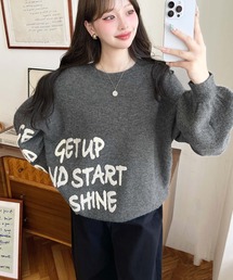 サガラ刺繍ロゴニットプルオーバー