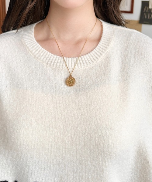 moment+(モーメントプラス)の「サガラ刺繍ロゴニットプルオーバー(ニット/セーター・レディース・ネイビー/チャコールグレー/レッド/アイボリー・M/L)」の10枚目の写真