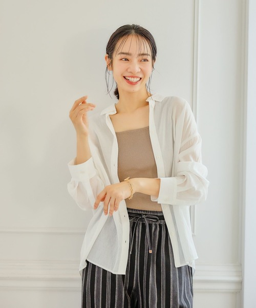 FOUND GOOD（ファウンドグッド）の「ヨウリュウレギュラーシャツLS（シャツ/ブラウス・レディース・ホワイト系5/ブルー系2/イエロー系2/ブラック・M/S/L）」の2枚目の写真