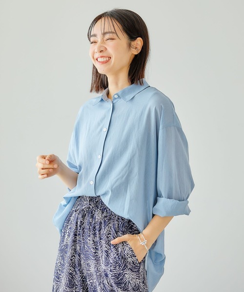 FOUND GOOD（ファウンドグッド）の「ヨウリュウレギュラーシャツLS（シャツ/ブラウス・レディース・ホワイト系5/ブルー系2/イエロー系2/ブラック・M/S/L）」の3枚目の写真