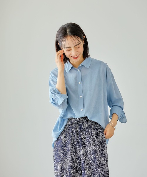 FOUND GOOD（ファウンドグッド）の「ヨウリュウレギュラーシャツLS（シャツ/ブラウス・レディース・ホワイト系5/ブルー系2/イエロー系2/ブラック・M/S/L）」の19枚目の写真