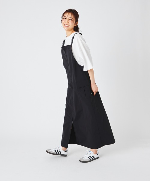 ever closet（エバークローゼット）の「はっ水 ジャンパースカート（ジャンパースカート・レディース・ブラック/カーキ・F）」の3枚目の写真