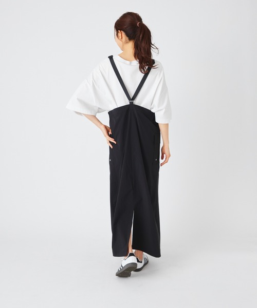 ever closet（エバークローゼット）の「はっ水 ジャンパースカート（ジャンパースカート・レディース・ブラック/カーキ・F）」の4枚目の写真