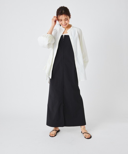 ever closet（エバークローゼット）の「はっ水 ジャンパースカート（ジャンパースカート・レディース・ブラック/カーキ・F）」の5枚目の写真