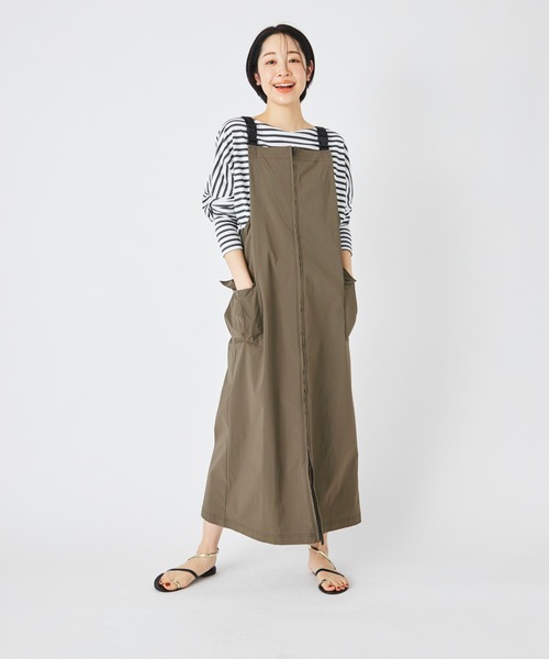 ever closet（エバークローゼット）の「はっ水 ジャンパースカート（ジャンパースカート・レディース・ブラック/カーキ・F）」の12枚目の写真