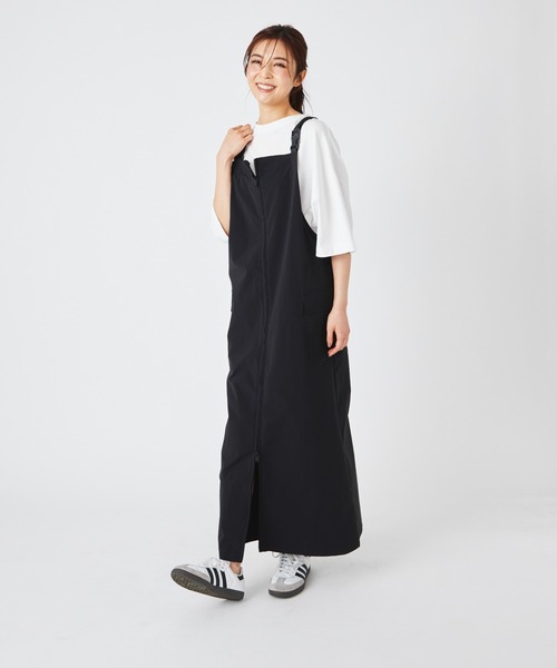 ever closet（エバークローゼット）の「はっ水 ジャンパースカート（ジャンパースカート・レディース・ブラック/カーキ・F）」の6枚目の写真