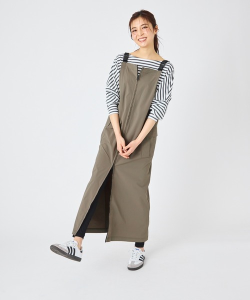 ever closet（エバークローゼット）の「はっ水 ジャンパースカート（ジャンパースカート・レディース・ブラック/カーキ・F）」の11枚目の写真
