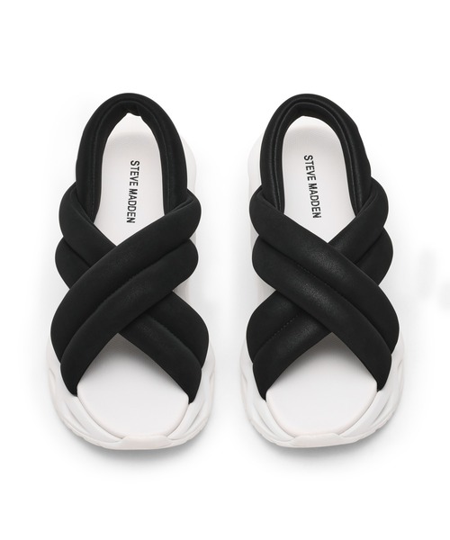 STEVE MADDEN（スティーブマデン）の「クロスパフィーボリュームサンダル/S.MADDEN HURDLE 2-VS（サンダル・レディース・ライム/ブラック×ホワイト/ブラック×ブラック・22.5cm/23.5cm/24.5cm/23.0cm/24.0cm/23.5-24）」の8枚目の写真