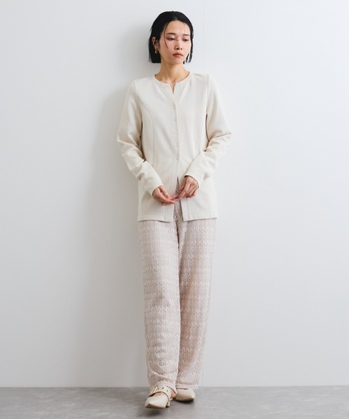VICKY(ビッキー)の「レースイージーパンツ≪手洗い可能≫(その他パンツ・レディース・ブラック/オフホワイト・M)」の4枚目の写真