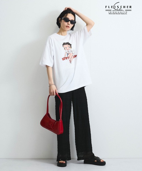 VICKY(ビッキー)の「レースイージーパンツ≪手洗い可能≫(その他パンツ・レディース・ブラック/オフホワイト・M)」の14枚目の写真