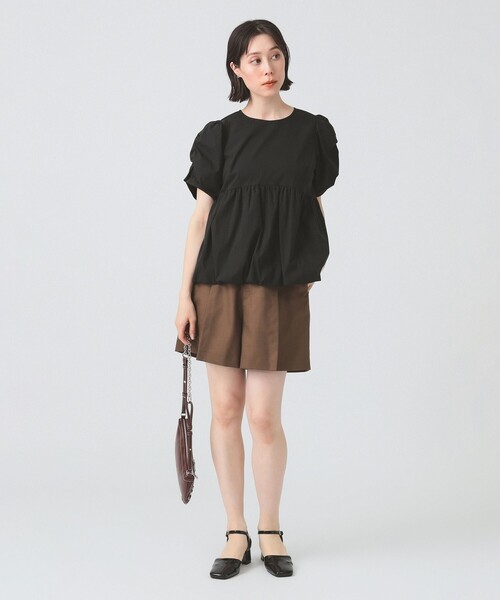 Ray BEAMS(レイビームス)の「1タック ショート パンツ(その他パンツ・レディース・ブラック/ダークブラウン・0/1)」の12枚目の写真