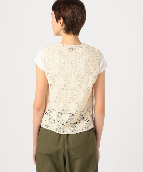 セール】ウィンドミルクロシェ Vネックベスト（ベスト）｜MACPHEE