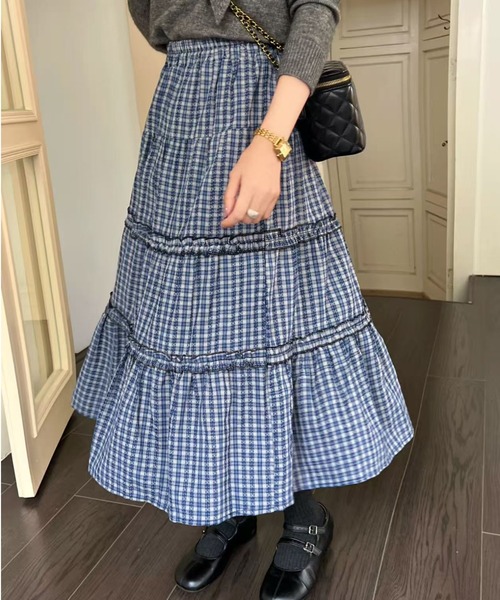 セール】選べる2丈/四色展開フリルペチスカート（スカート）｜Achic