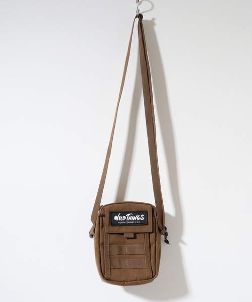WILD THINGS（ワイルドシングス）の「WILD THINGS フラップポケット付き ウェビング ショルダーバッグ（ショルダーバッグ・メンズ・ブラック/オリーブ/ベージュ・FREE）」の6枚目の写真