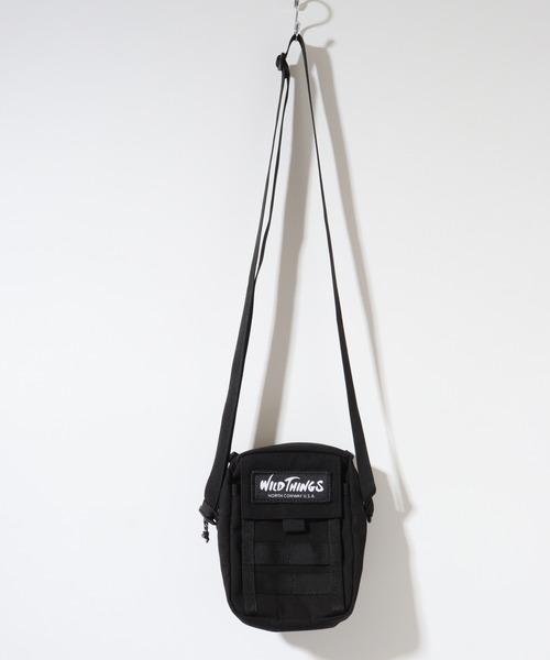 WILD THINGS（ワイルドシングス）の「WILD THINGS フラップポケット付き ウェビング ショルダーバッグ（ショルダーバッグ・メンズ・ブラック/オリーブ/ベージュ・FREE）」の4枚目の写真