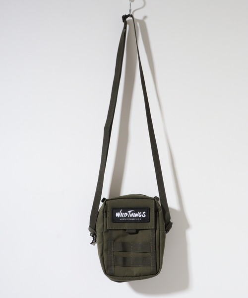 WILD THINGS（ワイルドシングス）の「WILD THINGS フラップポケット付き ウェビング ショルダーバッグ（ショルダーバッグ・メンズ・ブラック/オリーブ/ベージュ・FREE）」の5枚目の写真