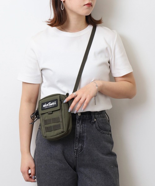 WILD THINGS（ワイルドシングス）の「WILD THINGS フラップポケット付き ウェビング ショルダーバッグ（ショルダーバッグ・メンズ・ブラック/オリーブ/ベージュ・FREE）」の19枚目の写真