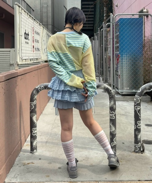 Candy Stripper（キャンディストリッパー）の「HEARTFUL FRIENDS PATCH WORK トップス（Tシャツ/カットソー・レディース・ピンク系その他/オフホワイト/ライトイエロー・FREE）」の20枚目の写真