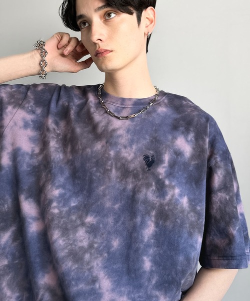 Classical Origin(クラシカルオリジン)の「【Classical Origin】「視線を独り占め。」タイダイ染め刺繍入りオーバーサイズTシャツ/Tie-Dye Embroidered Oversize T-Shirt(Tシャツ/カットソー・メンズ・ネイビー/オフホワイト/ブラック・LARGE/SMALL/MEDIUM)」の19枚目の写真