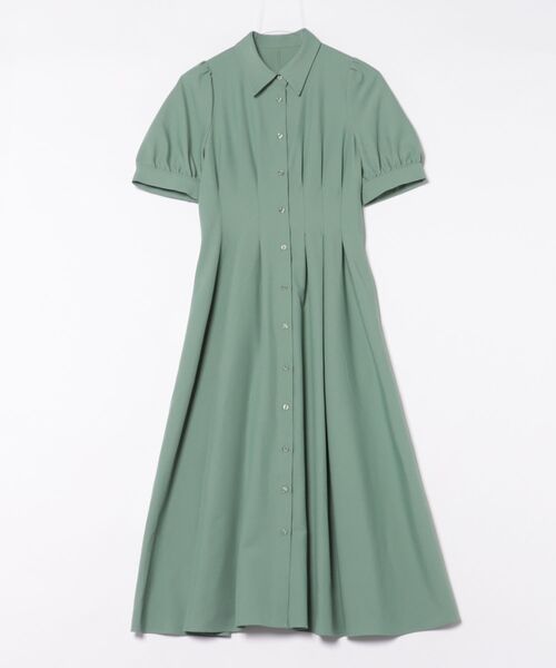 12Twelve Agenda（トゥエルブ　アジェンダ）の「ウエストピンタックシャツワンピース（ワンピース・レディース・ネイビー/ベージュ/グリーン・M）」の5枚目の写真