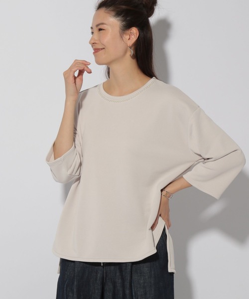 Elura（エルーラ）の「ミニ裏毛オフショルプルオーバー/321610（Tシャツ/カットソー・レディース・ライトベージュ/チャコールグレー/ホワイト・FREE）」の3枚目の写真