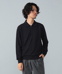 【【別注】LORENZONI / ハーフジップ ウール ニットポロ】
