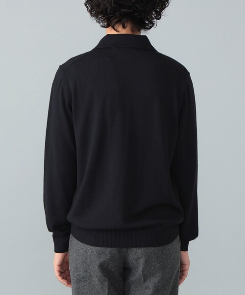 BEAMS F（ビームスエフ）の「【別注】LORENZONI / ハーフジップ ウール ニットポロ（ニット/セーター・メンズ・ブラック/パープル・44/50/48/46）」の10枚目の写真