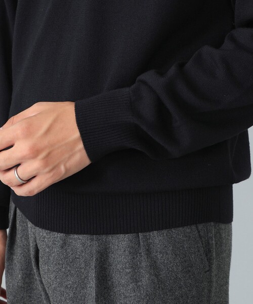 BEAMS F（ビームスエフ）の「【別注】LORENZONI / ハーフジップ ウール ニットポロ（ニット/セーター・メンズ・ブラック/パープル・44/50/48/46）」の12枚目の写真