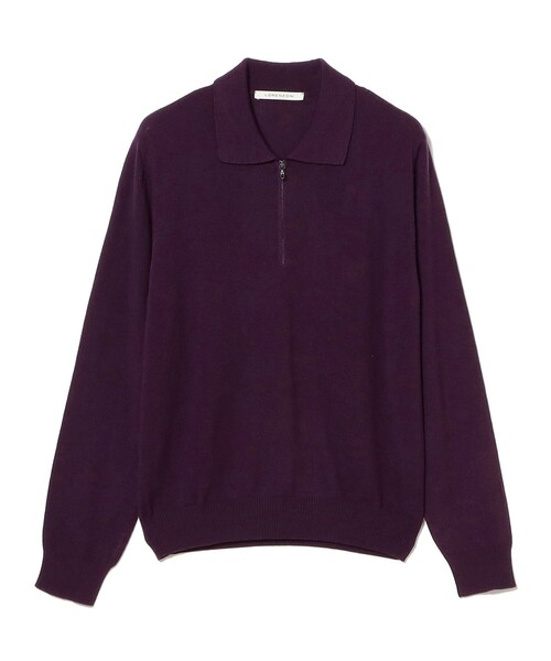 BEAMS F（ビームスエフ）の「【別注】LORENZONI / ハーフジップ ウール ニットポロ（ニット/セーター・メンズ・ブラック/パープル・44/50/48/46）」の22枚目の写真