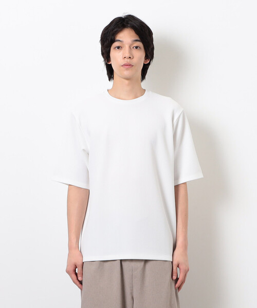 COMME CA ISM(コムサイズム)の「膨れジャカード Tシャツ(Tシャツ/カットソー・メンズ・ブラック/ホワイト・LARGE/MEDIUM)」の10枚目の写真