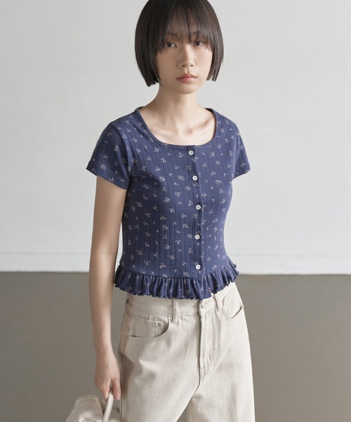 はなレア❣️英国 DEMAIN UK.COLECTION ジャガード織 セール】【mily bilet】ワンランク上の夏スタイル。シアー