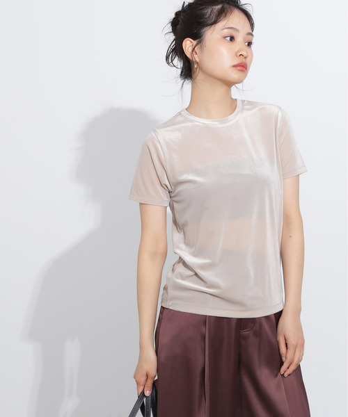N.(N. Natural Beauty Basic)(エヌエヌナチュラルビューティーベーシック)の「ベロアTシャツ(Tシャツ/カットソー・レディース・ブルー系その他/ベージュ/ブラウン・MEDIUM)」の11枚目の写真