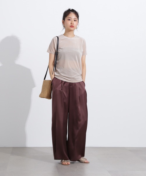 N.(N. Natural Beauty Basic)(エヌエヌナチュラルビューティーベーシック)の「ベロアTシャツ(Tシャツ/カットソー・レディース・ブルー系その他/ベージュ/ブラウン・MEDIUM)」の13枚目の写真