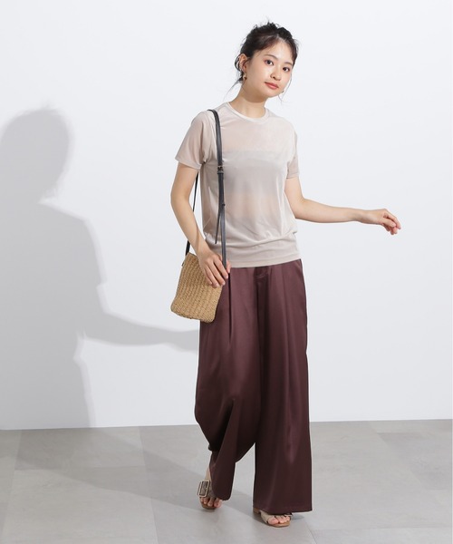 N.(N. Natural Beauty Basic)(エヌエヌナチュラルビューティーベーシック)の「ベロアTシャツ(Tシャツ/カットソー・レディース・ブルー系その他/ベージュ/ブラウン・MEDIUM)」の15枚目の写真